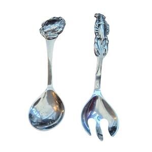 Vintage Mariposa 1996 Silver Tone Aluminum Serving Set Home Event Party Nautical